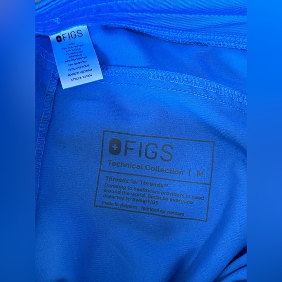 Women’s FIGS Technical Light Blue Scrub Bottoms - Picture 9 of 9